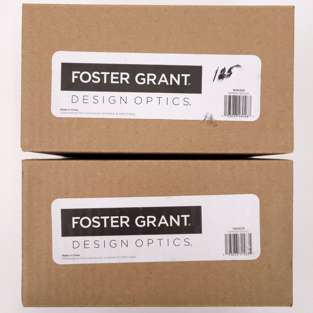 Foster Grant Design Optics 1.25+ Eye Glasses 6 Readers Kiersey Addie Square Cat